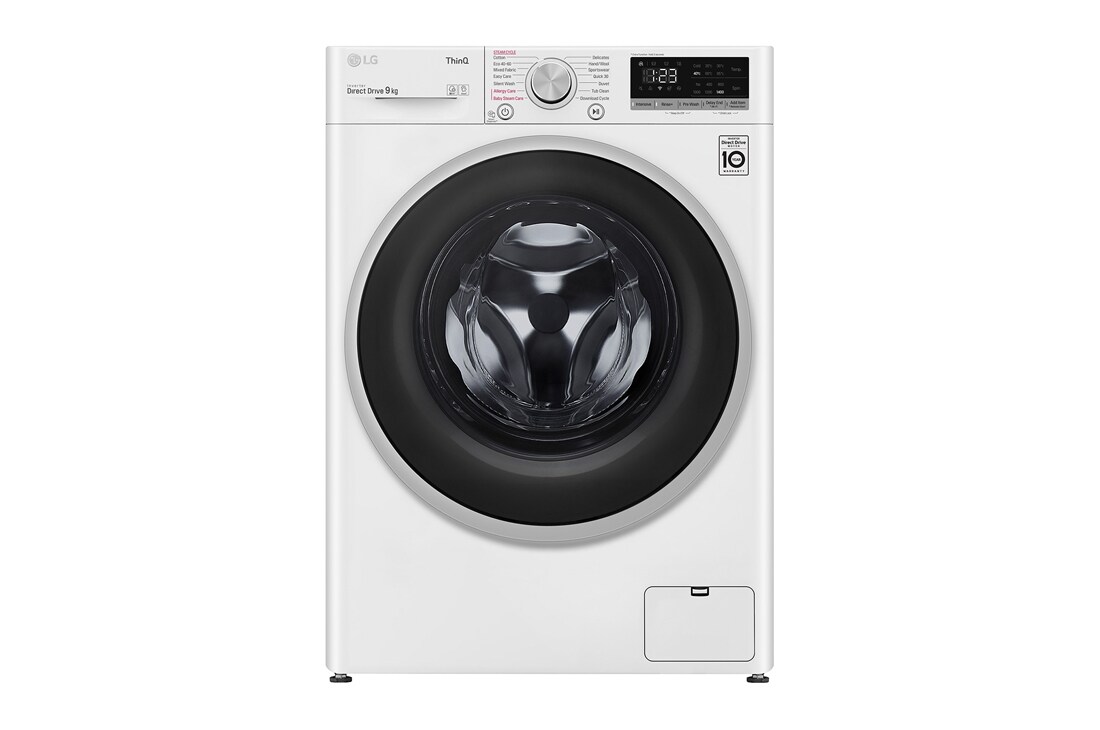 LG  9 kg Vaskemaskin(Hvit) - Steam, Energiklasse D, AI DD?, Smart Diagnosis? med Wi-Fi, K4WV409S1W