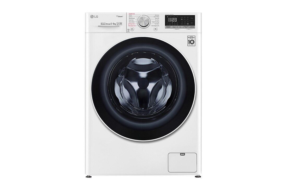 LG  8 kg / 5 kg Kombinert vaskemaskin/t?rketrommel(Hvit) - Energiklasse E, AI DD?, Smart Diagnosis? med Wi-Fi, F4DV508S2W