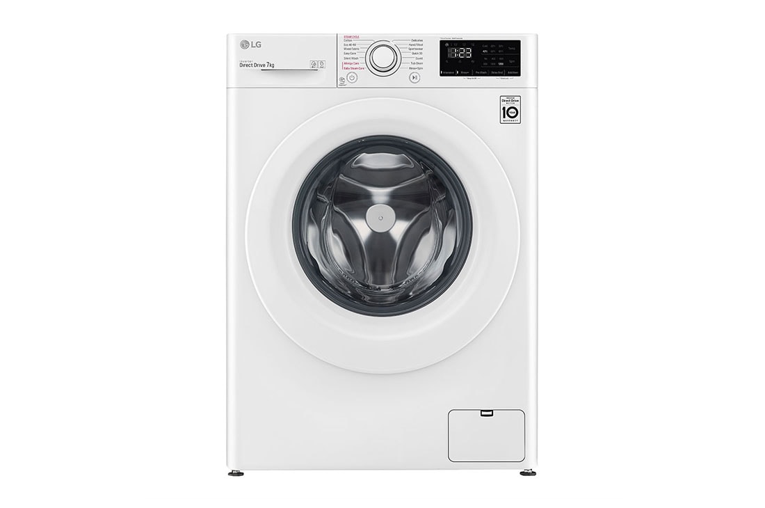 LG 7 kg Vaskemaskin(Hvit) - Energiklasse E, AI DD?, Steam?, Smart Diagnosis, F2WP207S0WS