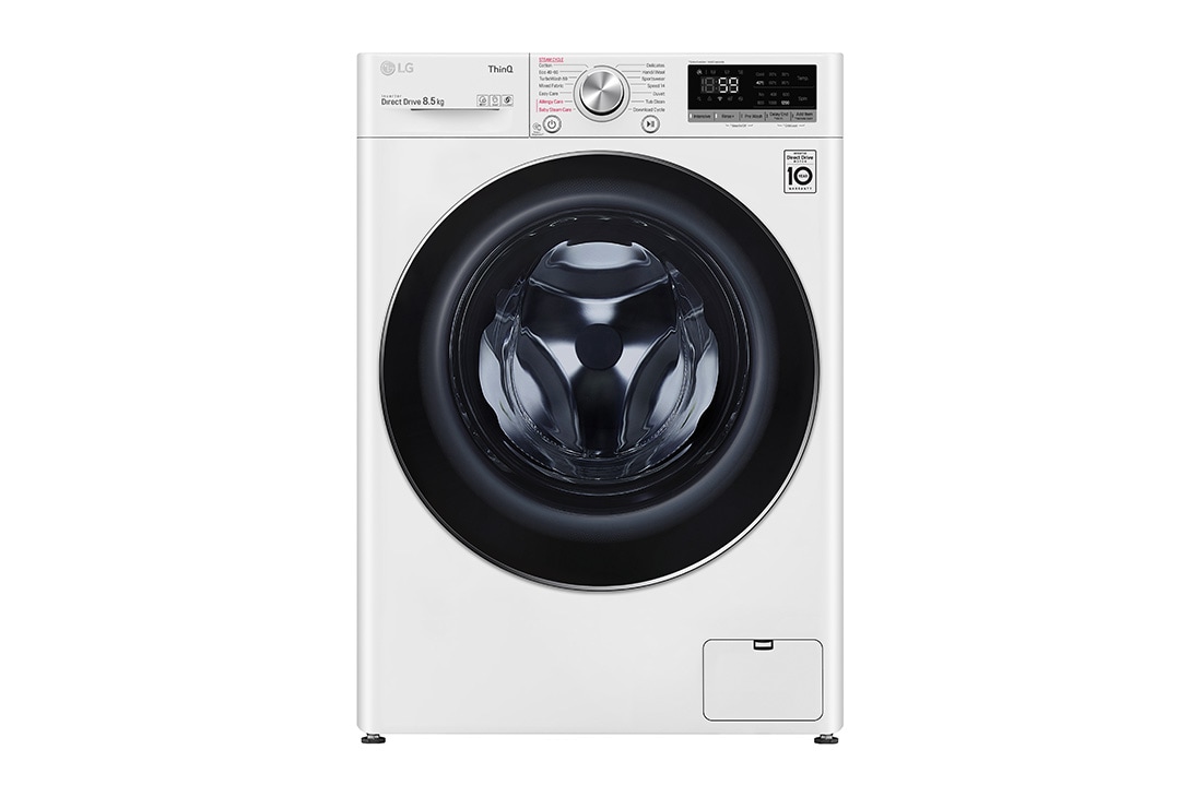 LG 8.5 kg Vaskemaskin(Hvit) - Steam, Energiklasse C, TurboWash?, AI DD?, Smart Diagnosis? med Wi-Fi, F2WV708S1S, F2WV708S1S