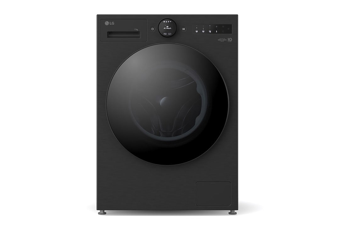 LG 11 kg Vaskemaskin(Essence Black) - Energiklasse A, LCD-panel, TurboWash360?, AI DD?, Smart Diagnosis? med Wi-Fi, front, F4X7011TBB