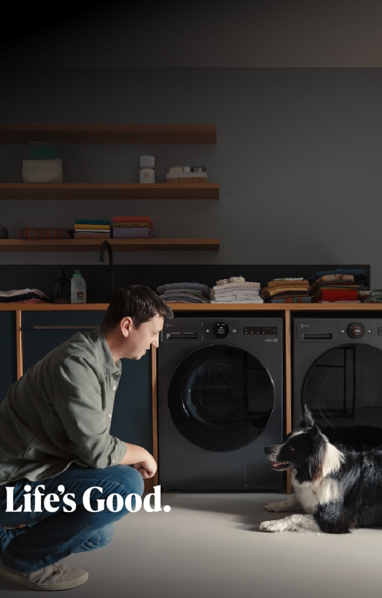 Smart & sk?nsom vask, med Flush Fit Design og LG AI Direct Drive.
