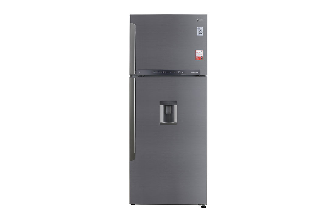 LG 437 Litres Smart Inverter, Water Dispenser, Door Cooling+?, LG ThinQ, Hygiene Fresh+?, Auto Smart Connect?, Front View, GL-B433PZI