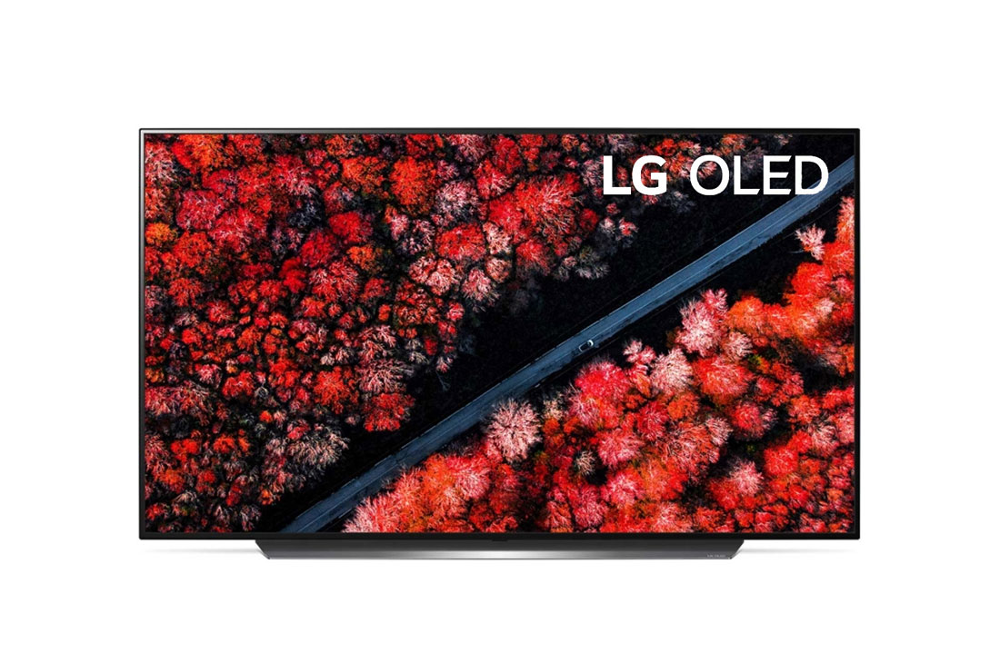 LG 65'' C9 OLED HDR Smart UHD TV with AI ThinQ?, LG OLED65C9PTA front view with infill, OLED65C9PTA