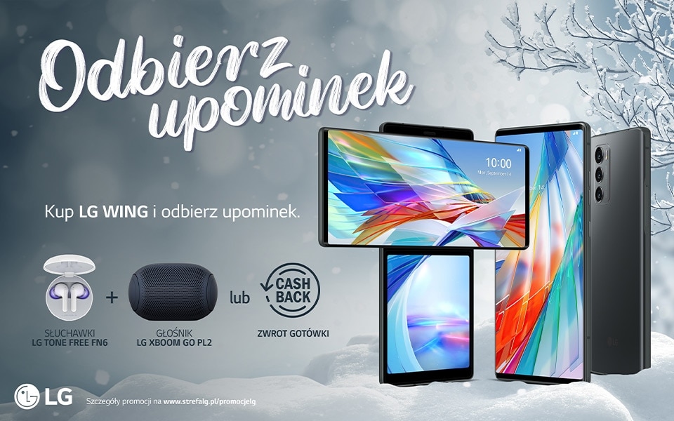 LG WING bundle & cashback promotion key visual