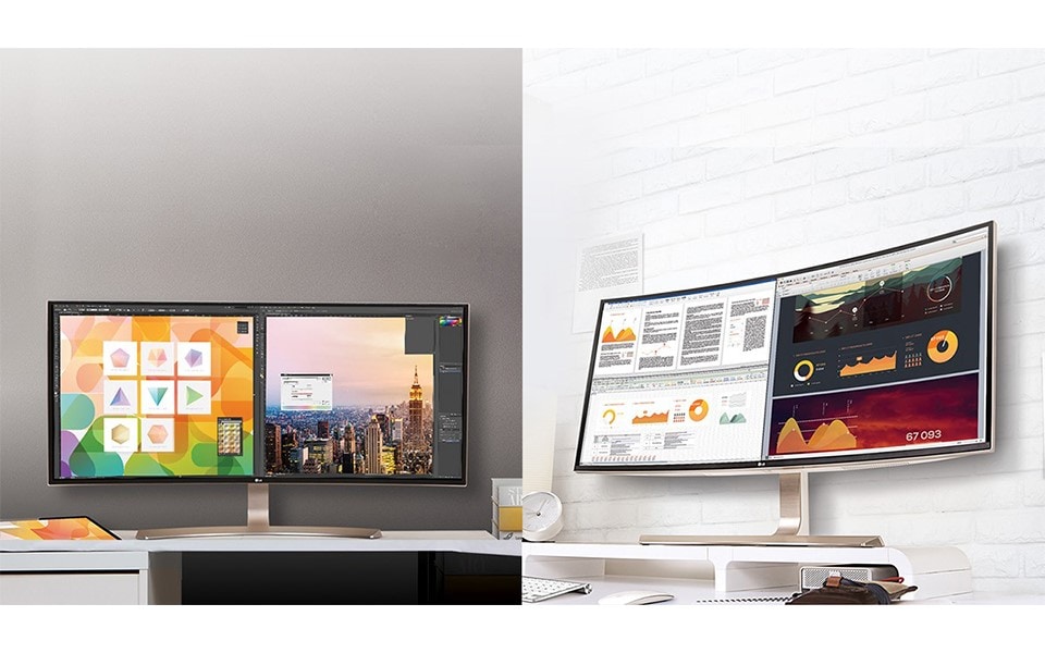 Zakrzywione monitory lg