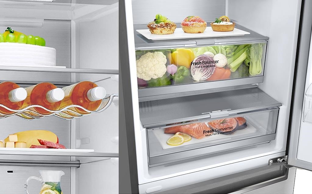 Como armazenar os alimentos à temperatura correcta com um frigorífico LG.