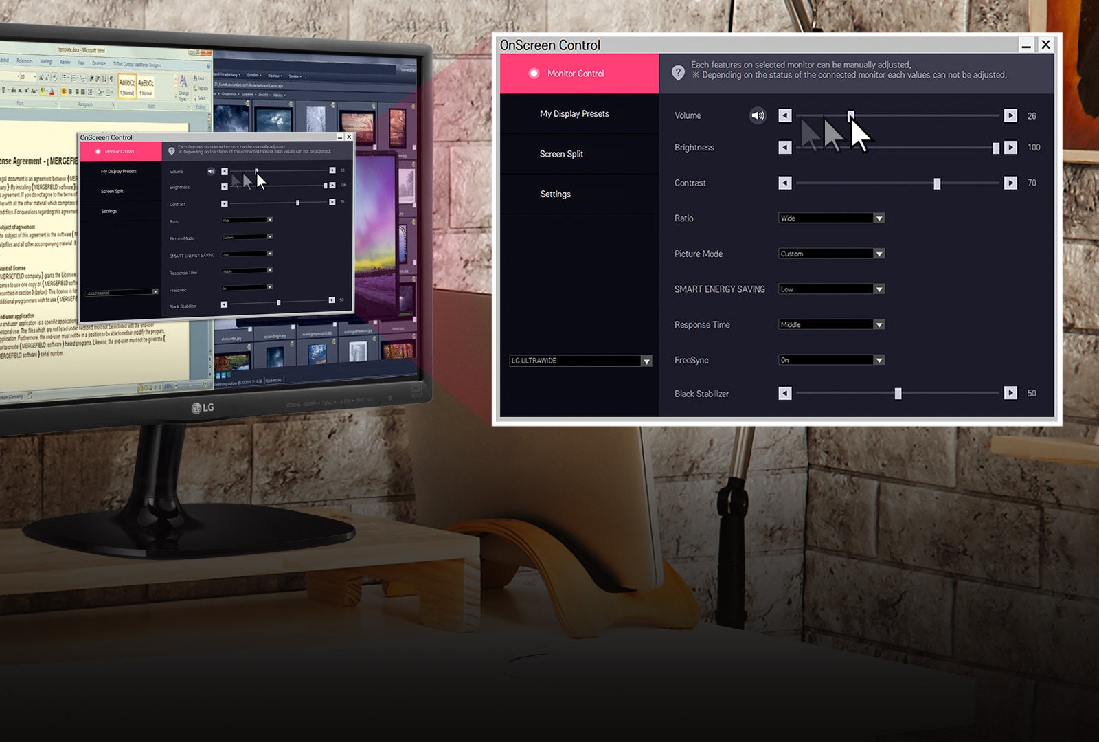 Op?iuni personalizate presetate,  cu un singur clic