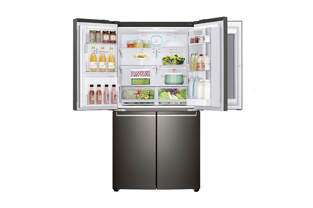 LG Frigider Multi-Door InstaView? Door-in-Door? | 571 L | 1.802 M | Total No Frost | Clasa F | Compresor Linear Inverter 10 ani Garan?ie | ThinQ? | Gri inchis, GMX936SBHV