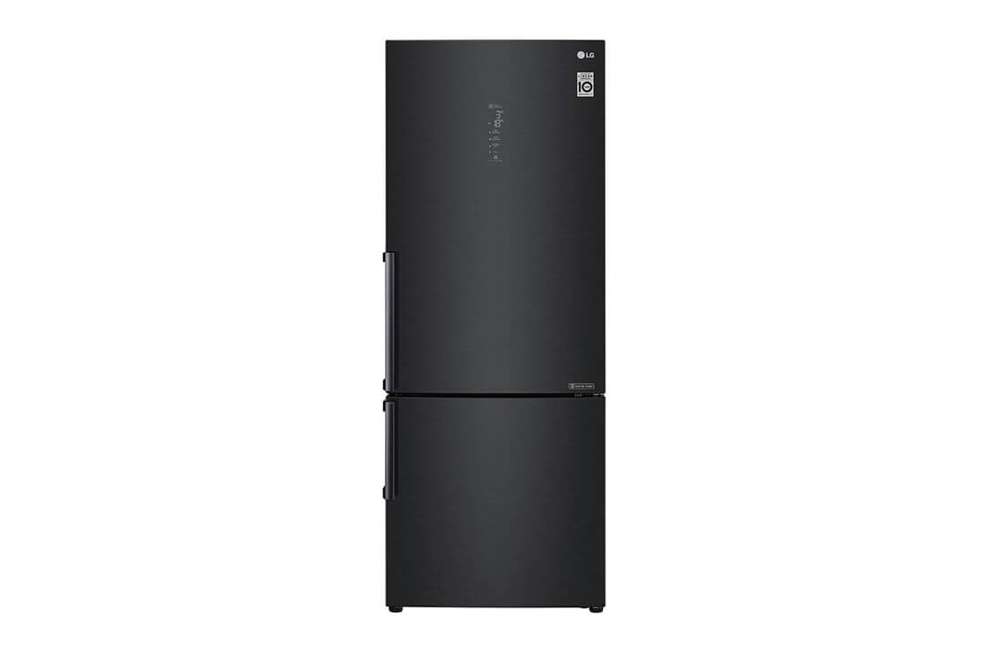 LG Combin? frigorific? | Clasa E | 445 L | Total No Frost | Compresor Linear Inverter 10 ani Garan?ie | Door Cooling | ThinQ? | Negru mat, GBB569MCAZB