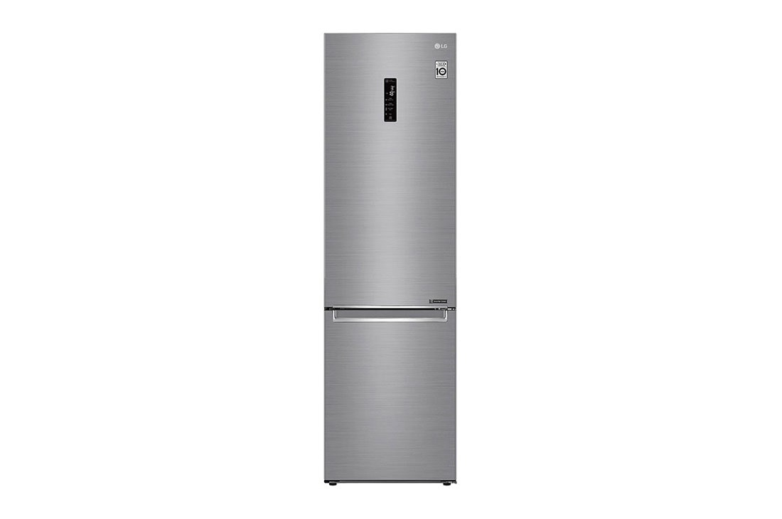 LG Combin? frigorific? | Clasa E | 384 L | Total No Frost | Compresor Smart Inverter 10 ani Garan?ie | Door Cooling | ThinQ? | Gri metalizat, Front image, GBB72PZDMN