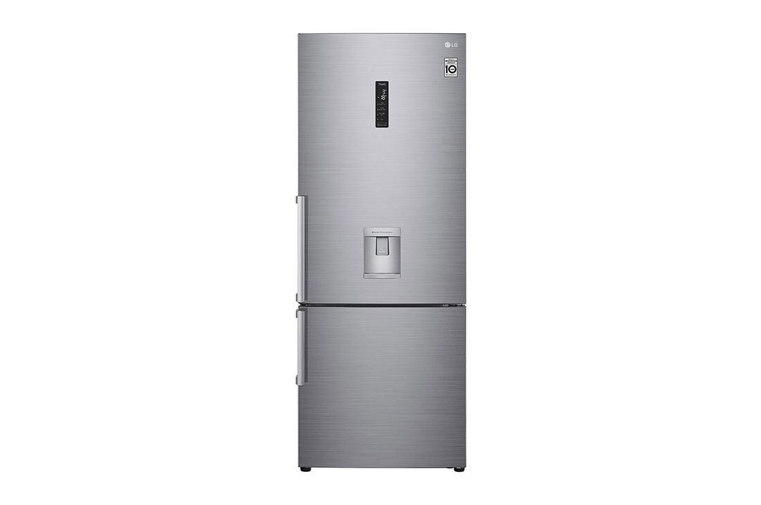 LG Combin? frigorific? | 446 L | Compresor Smart Inverter 10 ani Garan?ie | Clasa E | DoorCooling? | ThinQ? | Gri metalizat, Front image, GBF567PZCMB