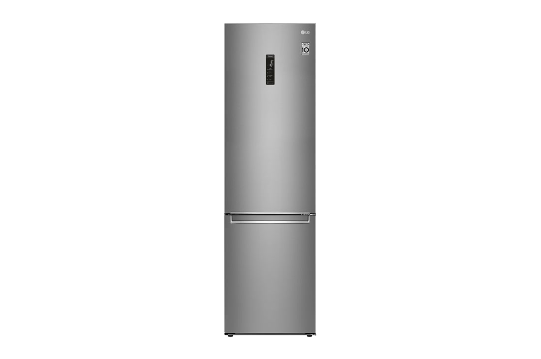 LG Combin? frigorific? | Clasa C | 384 L | Total No Frost | Compresor Linear Inverter 10 ani Garan?ie | Door Cooling | SmartThinQ? | Gri metalizat, front image, GBB72SAUCN