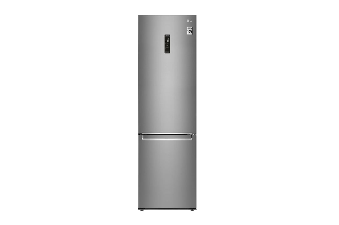 LG Combin? frigorific? | Clasa C | 384 L | Total No Frost | Compresor Smart Inverter 10 ani Garan?ie | Door Cooling | ThinQ? | Gri metalizat, front image, GBB72SAUCN1