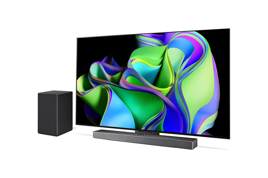 LG Soundbar LG SC9S, Slightly-angled left-facing side view., SC9S