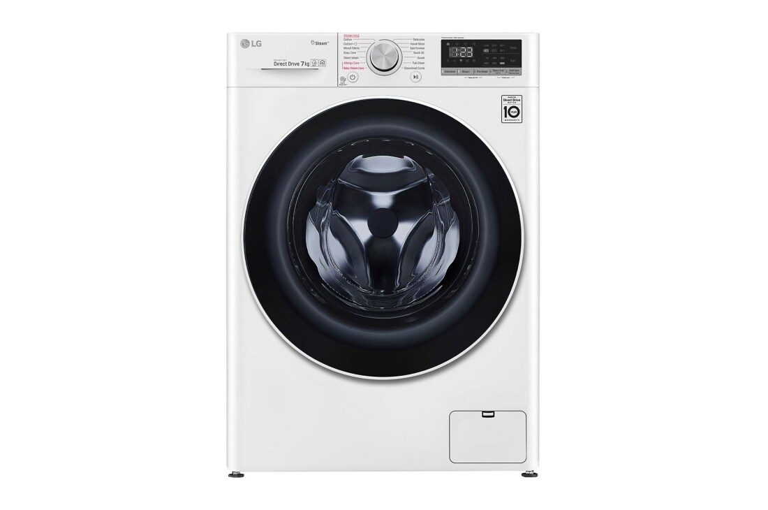 LG Ma?in? de sp?lat LG Slim | 7kg sp?lare | AI Direct Drive? 10 ani garan?ie | Clasa E | Steam?| ThinQ? | Alb, F2WN4S7S0