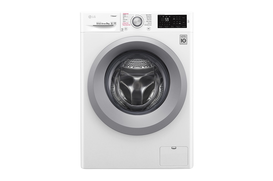 LG Ma?in? de sp?lat LG | 9kg sp?lare | 6 Motion Direct Drive? 10 ani garan?ie | Clasa A+++ | Steam?| NFC | Alb, F4J5VY4W