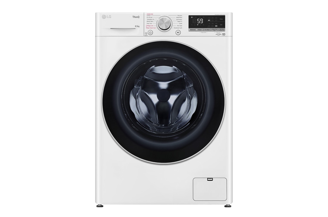 LG Ma?in? de sp?lat Slim | 8.5kg sp?lare | 1200 rpm | AI Direct Drive? | Clasa C | Steam? | TurboWash?59 | Alb, F2WV5S8S1E, F2WV5S8S1E