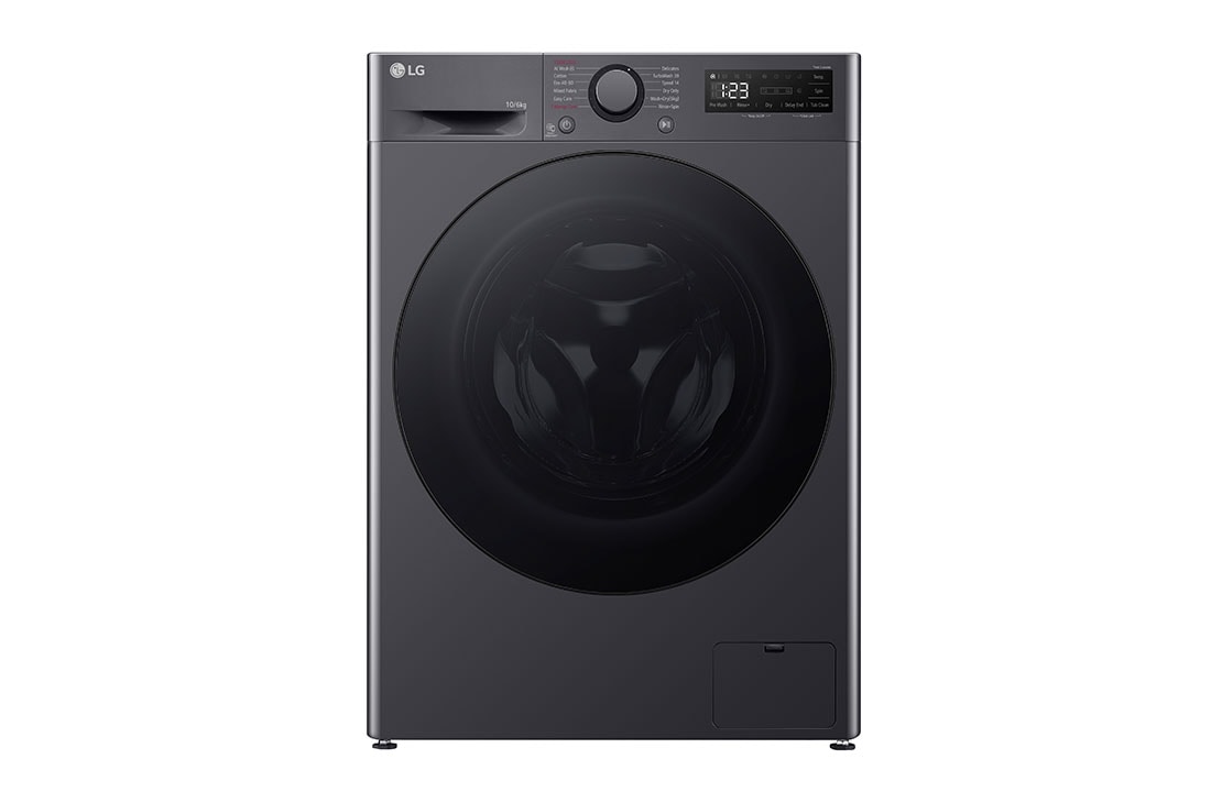 LG Ma?in? de sp?lat cu usc?tor, 10/6kg, 1400rpm, Motor Inverter Direct Drive, Steam, Front View, F4DR510S2M