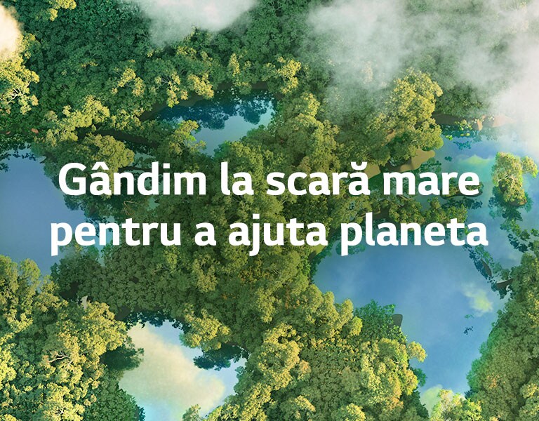 O vedere larg? a p?durii verzi de sus ?i exist?, de asemenea, nori