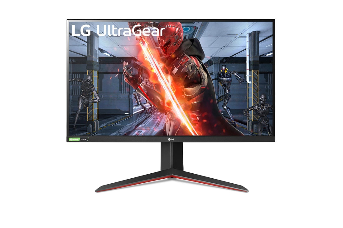 LG Monitor pentru jocuri clasa UltraGear? Nano IPS 1ms, 27'', compatibil cu NVIDIA? G-SYNC?, Vedere frontal?, 27GN850-B