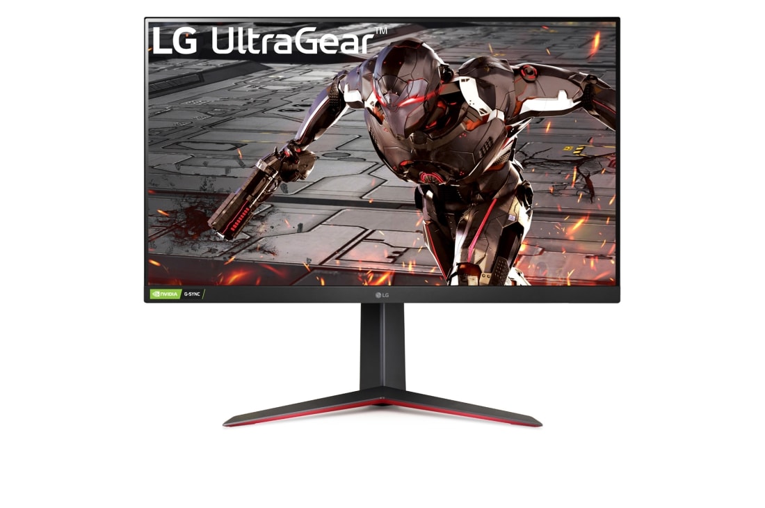 LG Monitor de joc UltraGear ? Full HD de 31,5 '' cu 165Hz, 1 ms MBR ?i compatibilitate NVIDIA? G-SYNC?, Vedere frontal?, 32GN550-B