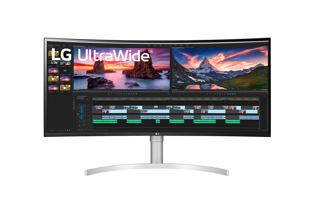 LG Monitor curbat 38'' UltraWide? QHD+ Nano IPS, Vedere frontal?, 38WN95C-W