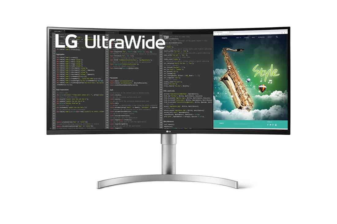 LG Monitor curbat de 35'' | UltraWide? QHD HDR VA | Alb, 35WN75CP-W, 35WN75CP-W