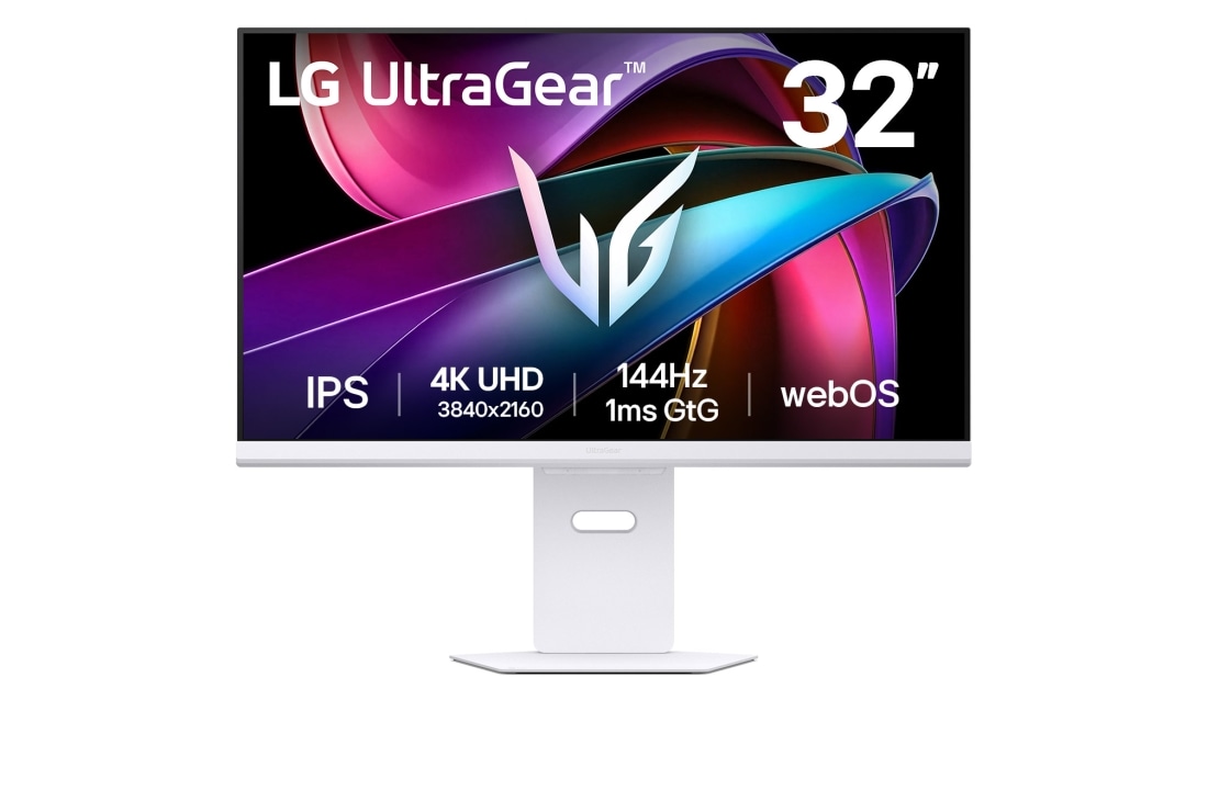 LG Monitor pentru gaming,  LG UltraGear? de 32 inci, 144Hz , UHD 4K AI Smart | 1ms (GtG), webOS, front view, 32G810SA-W