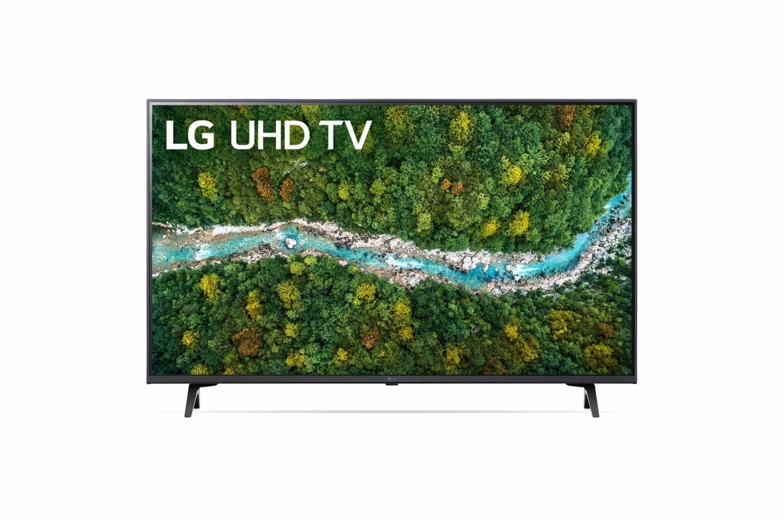 LG UP77 43inchi 4K Smart UHD TV, Vedere frontal? a televizorului LG UHD, 43UP77006LB
