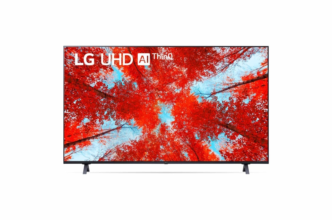 LG TELEVIZOR UHD 4K, Vedere frontal? a televizorului LG UHD cu imaginea continu? ?i sigla produsului aprins?, 60UQ90003LA