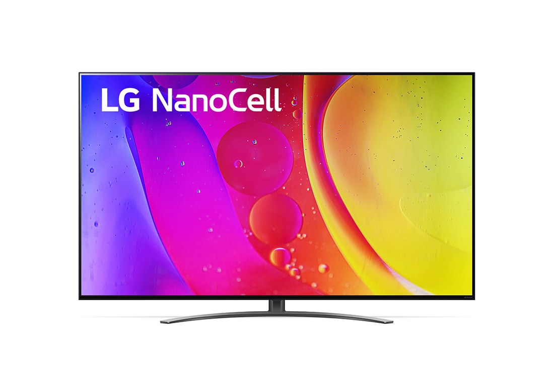 LG Nano81 | 50 inch 4K Cinema HDR | Procesor α5 Gen5 AI 4K | Cinema NanoCell | ThinQ AI |NanoCell Gaming , Vedere frontal? a televizorului NanoCell LG, 50NANO813QA