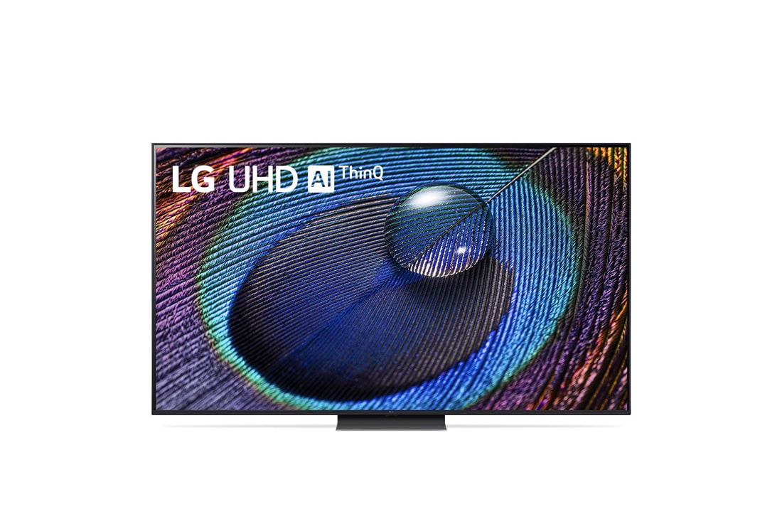 LG UHD UR91 de 65'' 4K Smart TV, 2023, Vedere frontal? a televizorului LG UHD, 65UR91003LA