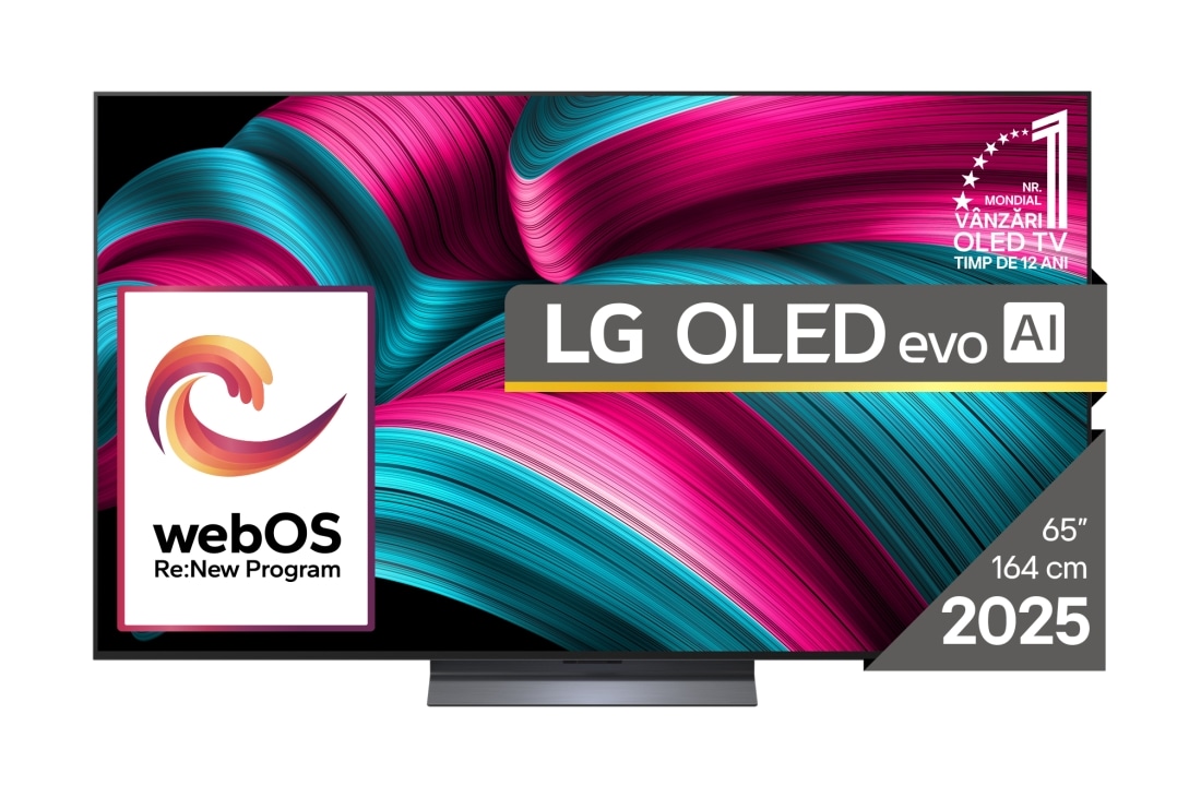 LG OLED evo AI C5 de 65 inch, 4K Smart TV, 2025, front view , OLED65C52LA
