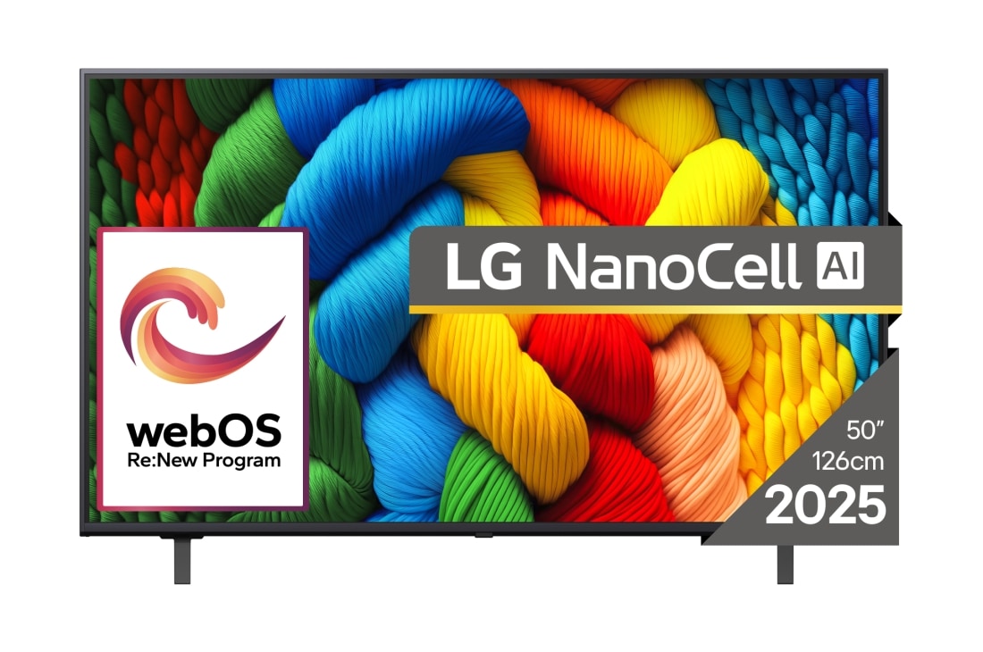 LG NANO80 AI de 50 inch,  4K Smart TV, 2025, 50NANO80A3B