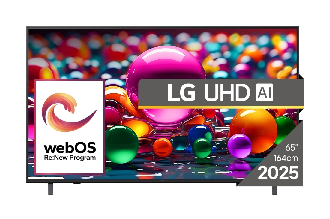 LG UHD AI UA75 de 65 inch,  4K Smart TV, 2025 , 65UA75003LA