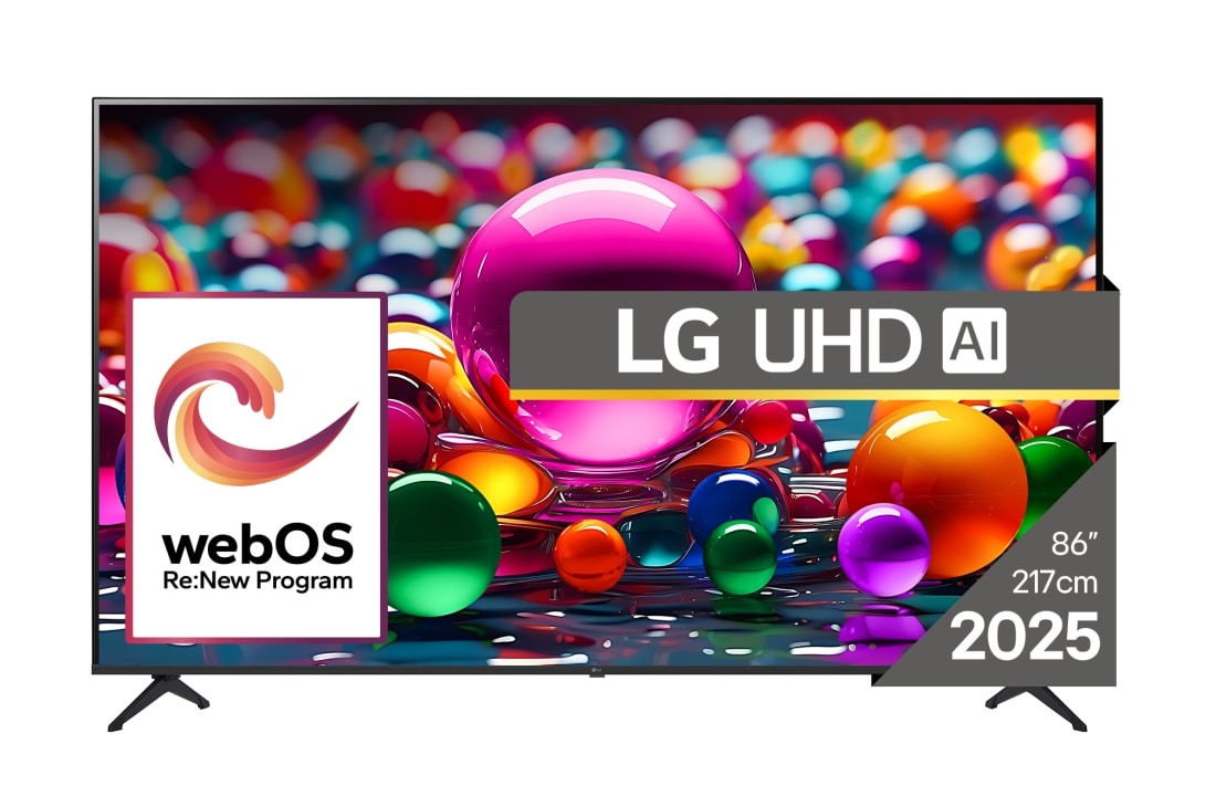 LG UHD AI UA75 de 86 inch,  4K Smart TV, 2025, 86UA75006LA