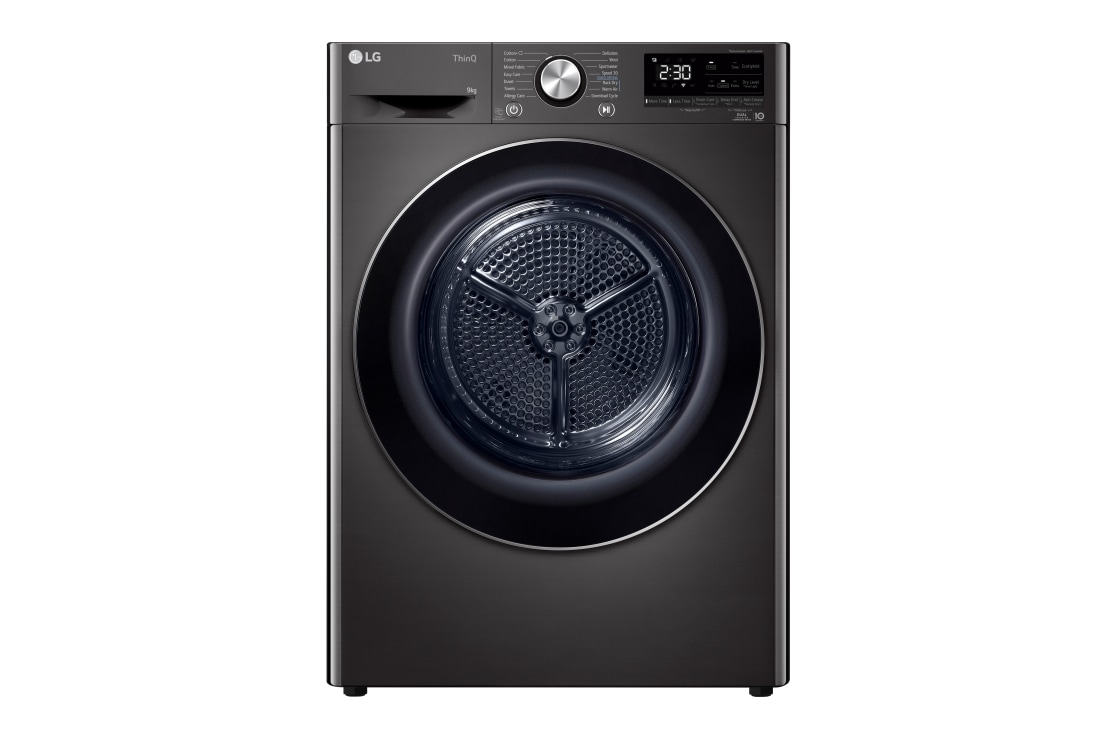 LG Usc?tor cu pomp? de c?ldur?, Dual Inverter, 9kg, Clasa A+++, Allergy Care, ThinQ?,  Gri inchis, RH90V9JV2N