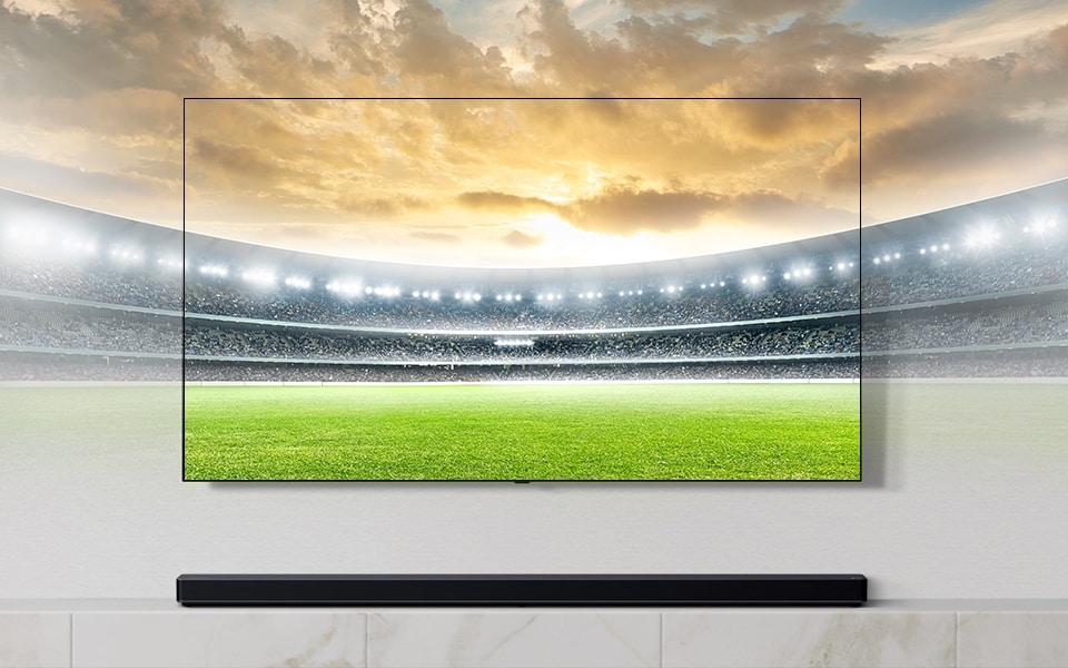 Urm?rirea marelui meci acas? este u?oar? cu o combina?ie de televizor LG ?i soundbar