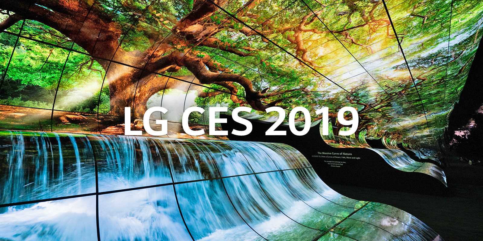 LG a fost un star al spectacolului CES 2019, în parte gra?ie panourilor lor flexibile ce au format trei niveluri pe care au fost redate cele mai uimitoare scene cu cascade | Mai multe în LG MAGAZINE