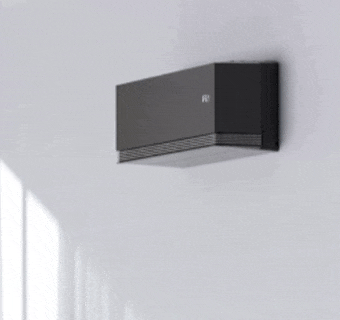 Animacija LG klima-ure?aja koja prikazuje AI Air, koji automatski prilago?ava protok vazduha radi udobnosti korisnika.
