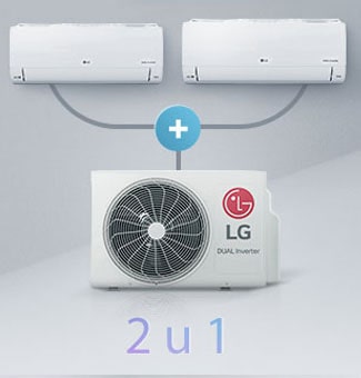 2 unutra?nje jedinice i 1 spoljna jedinica mogu se kombinovati