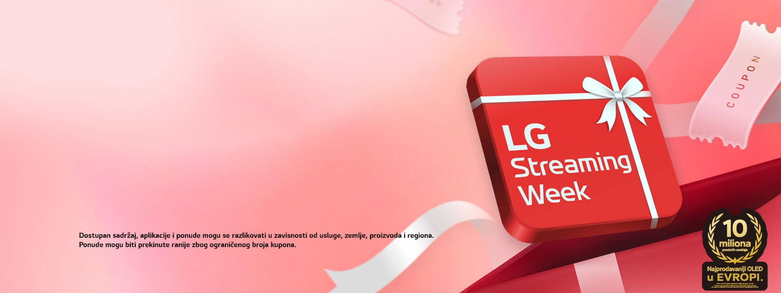 Crveni okvir s tekstom u kom pi?e ?LG Streaming Week”.
