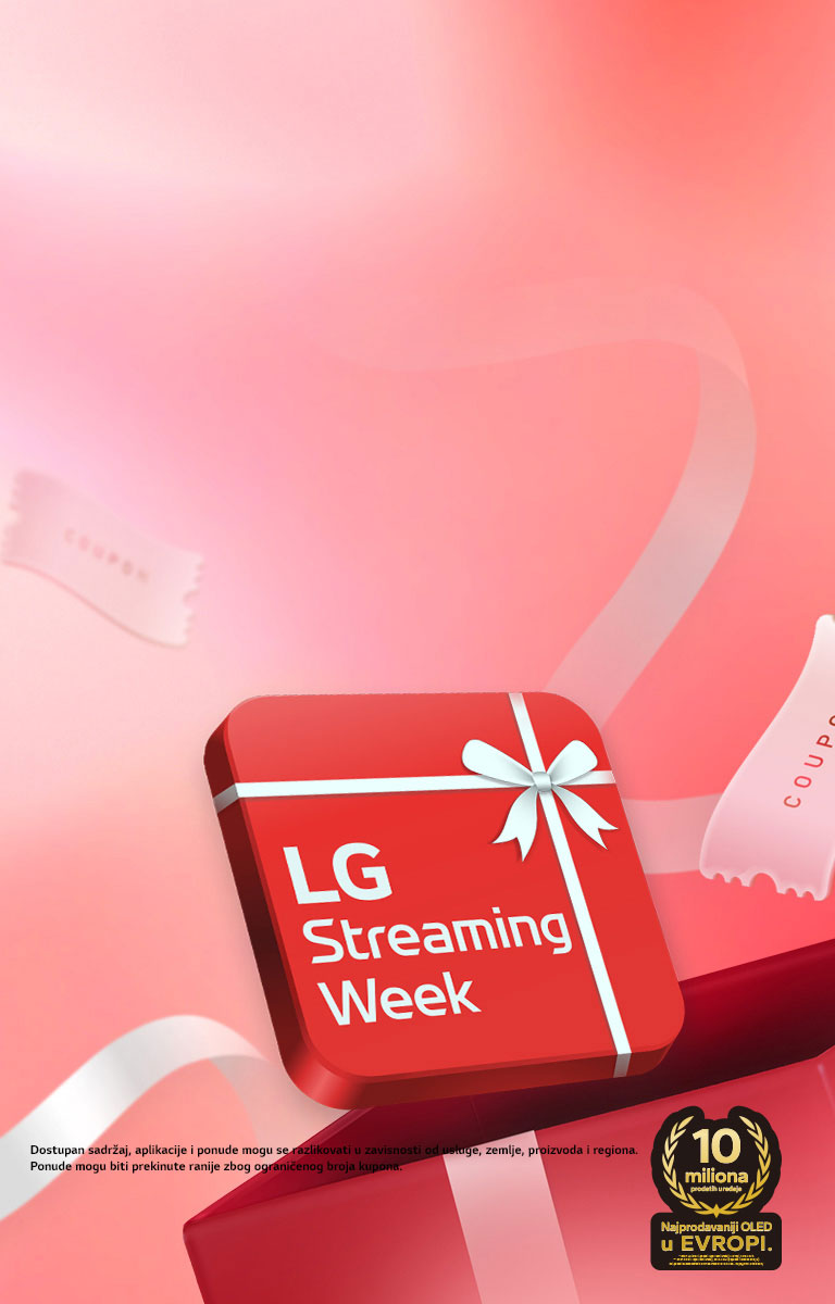 Crveni okvir s tekstom u kom pi?e ?LG Streaming Week”.
