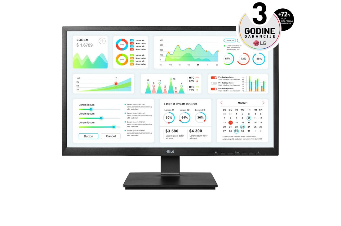 LG 23,8'' All-in-One Zero Client FulHD IPS ekran, 24CK550Z-BP