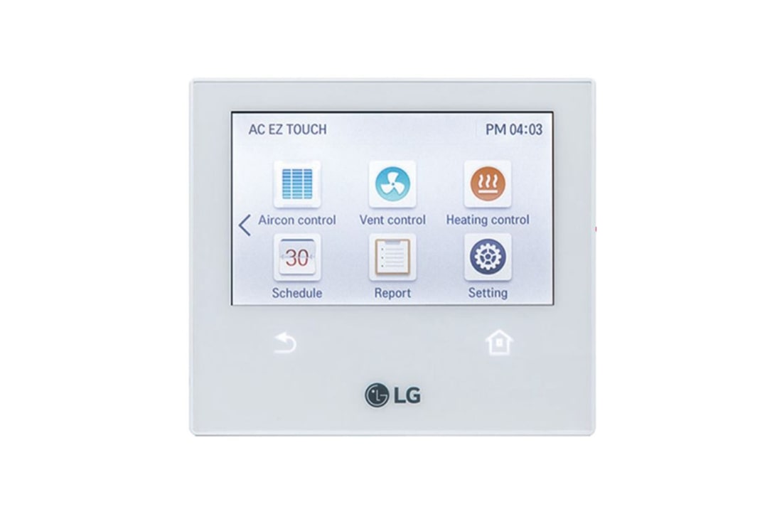 LG Centralni kontroler, AC EZ Touch, AC Ez. Touch, tip na dodir, upravljanje za maks. 64 unutra?nje jedinice, 'Prikaz spreda, PACEZA000