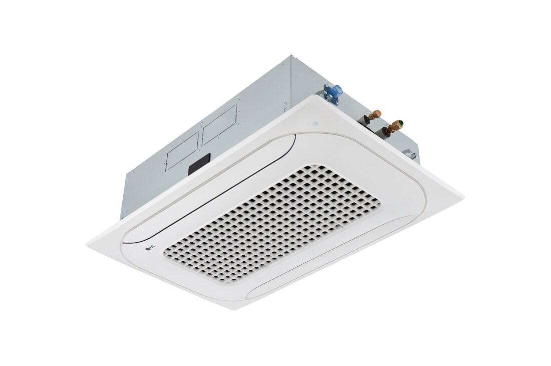 LG Plafonska kasetna jedinica, 2-smerna, 12kBTU, Prikaz sa bo?ne strane pod uglom od -45 stepeni, ARNU12GTSC4
