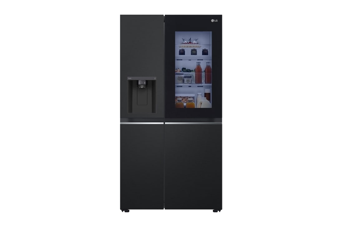 LG InstaView? Side-by-Side fri?ider, DoorCooling+? i ThinQ? tehnologija, kapacitet 635L, Pogled Spreda, GSGV81EPLL
