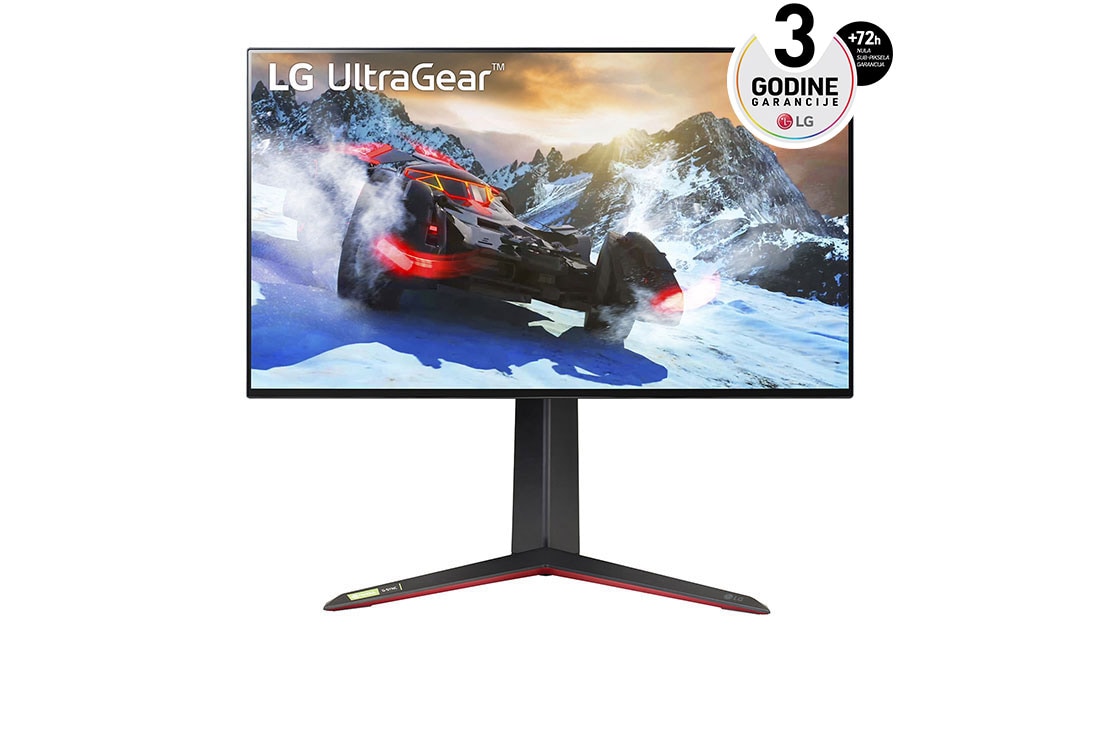 LG 27'' UHD 4K UltraGear? Nano IPS 1ms (GtG) Gaming Monitor with VESA DSC, prikaz spreda, 27GP95R-B