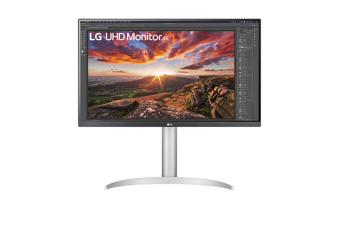 LG 27'' UHD 4K monitor VESA DisplayHDR? 400, USB Type-C?, prikaz spreda, 27UP85NP-W
